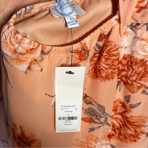 NEW Blue Rain Francesca’s Large Women’s Off The Shoulder Tie Back Mini Dress - Picture 6 of 8